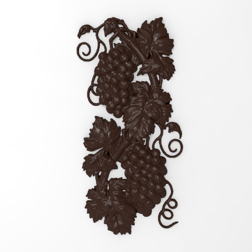 Grapes bas relief for CNC