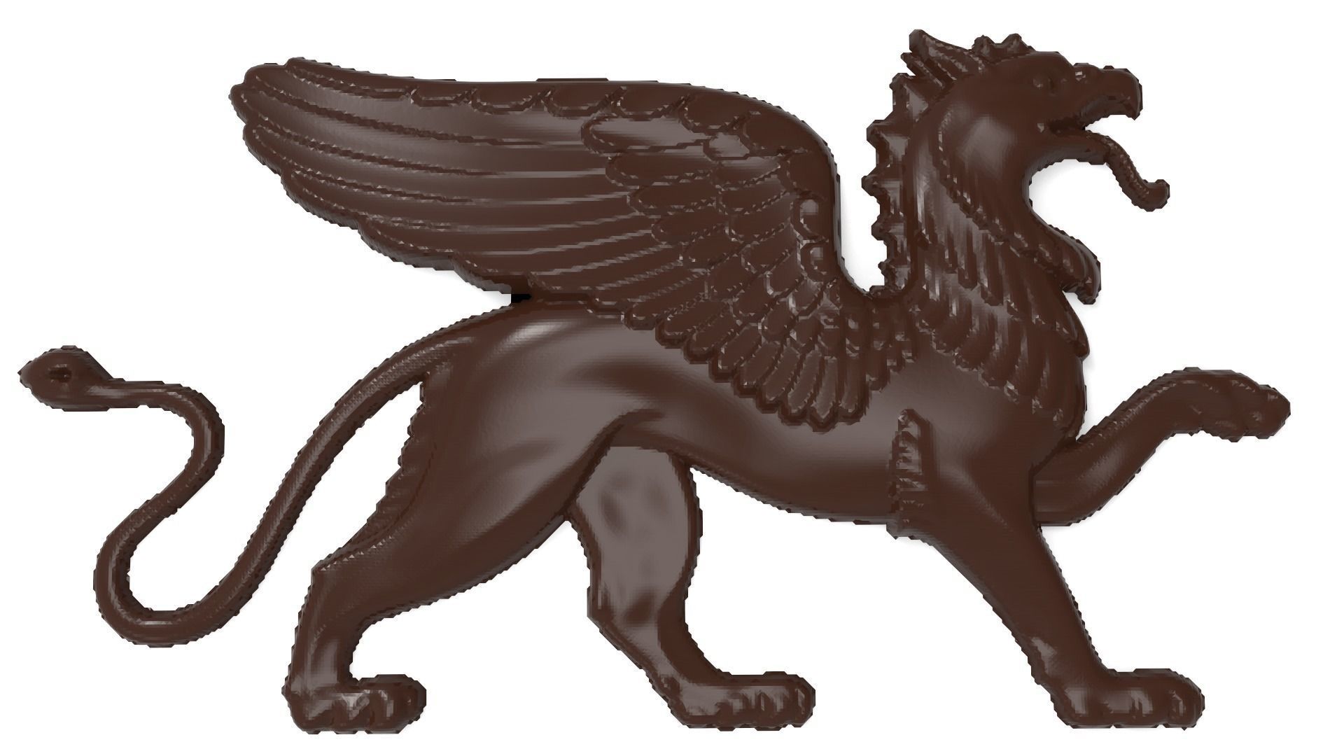 Griffin bas relief 3D print model
