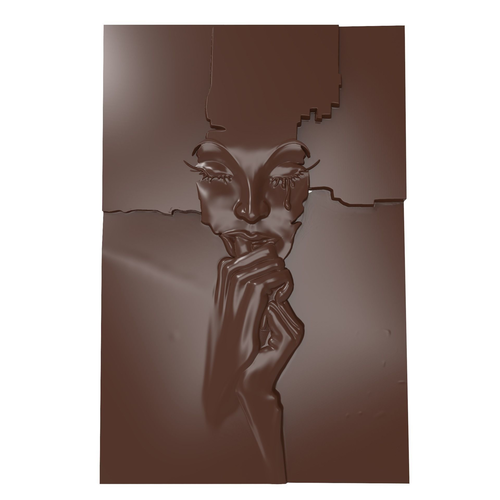 The tear of girl bas relief 3D print model