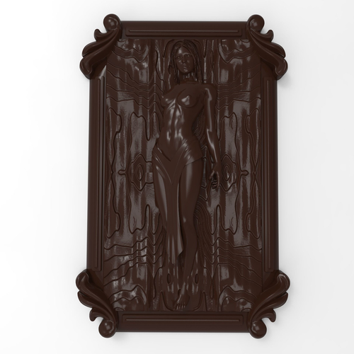 Nude girl bas relief