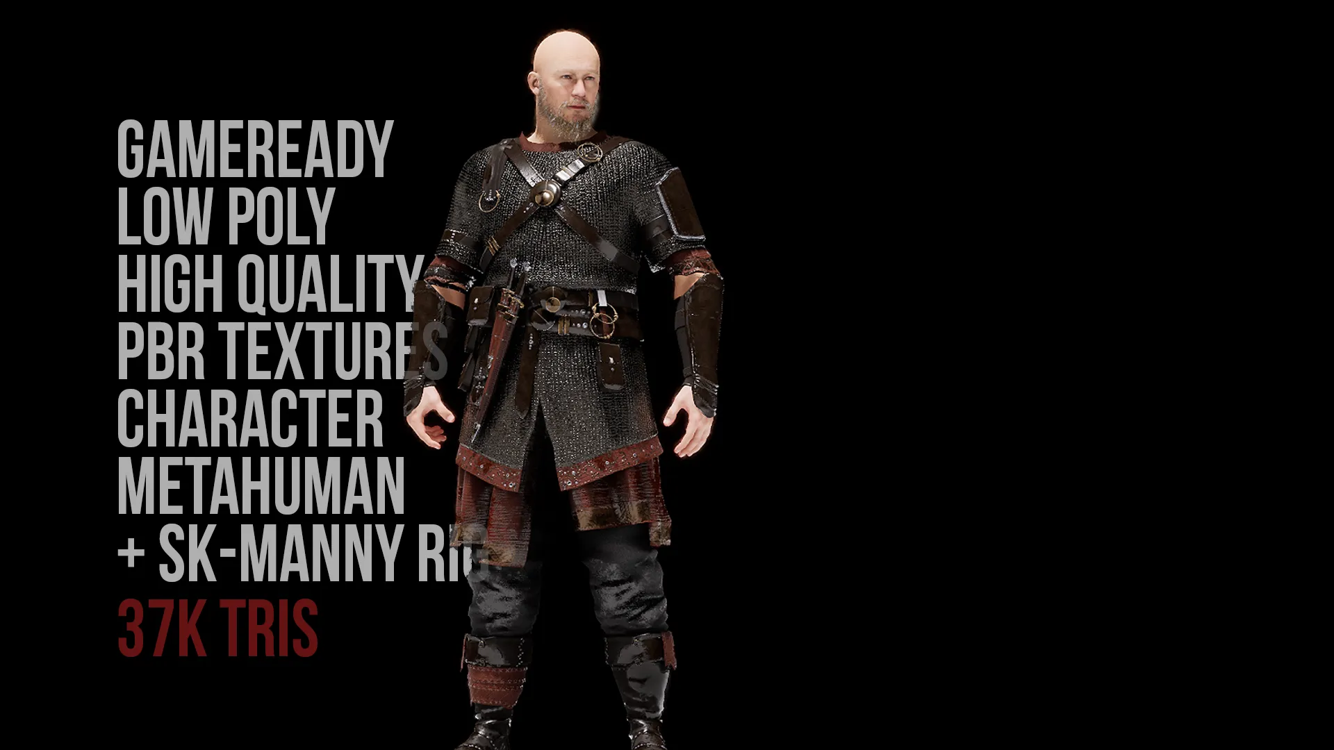 3D model Medieval armor clothes character High-quality rigged VR / AR ...