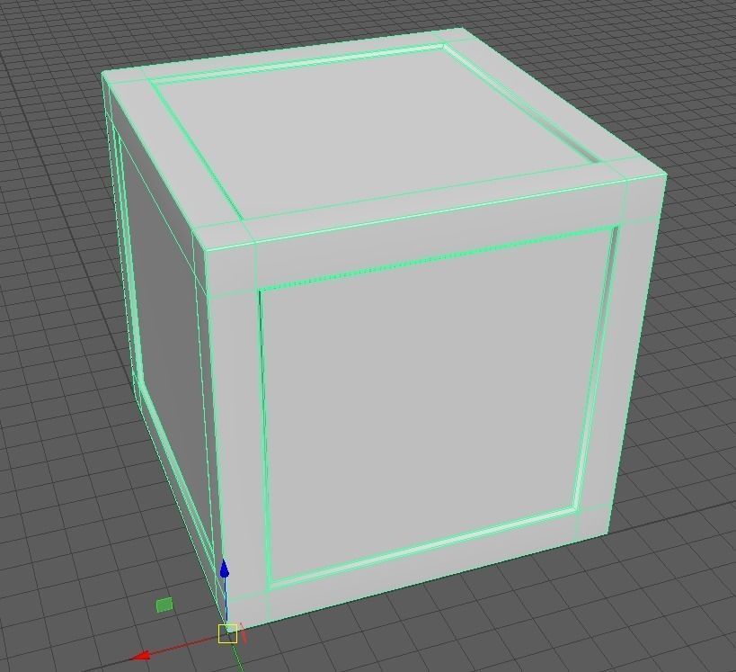 Simple Wooden Crate with Metallic Edge Low-poly 3D model_3