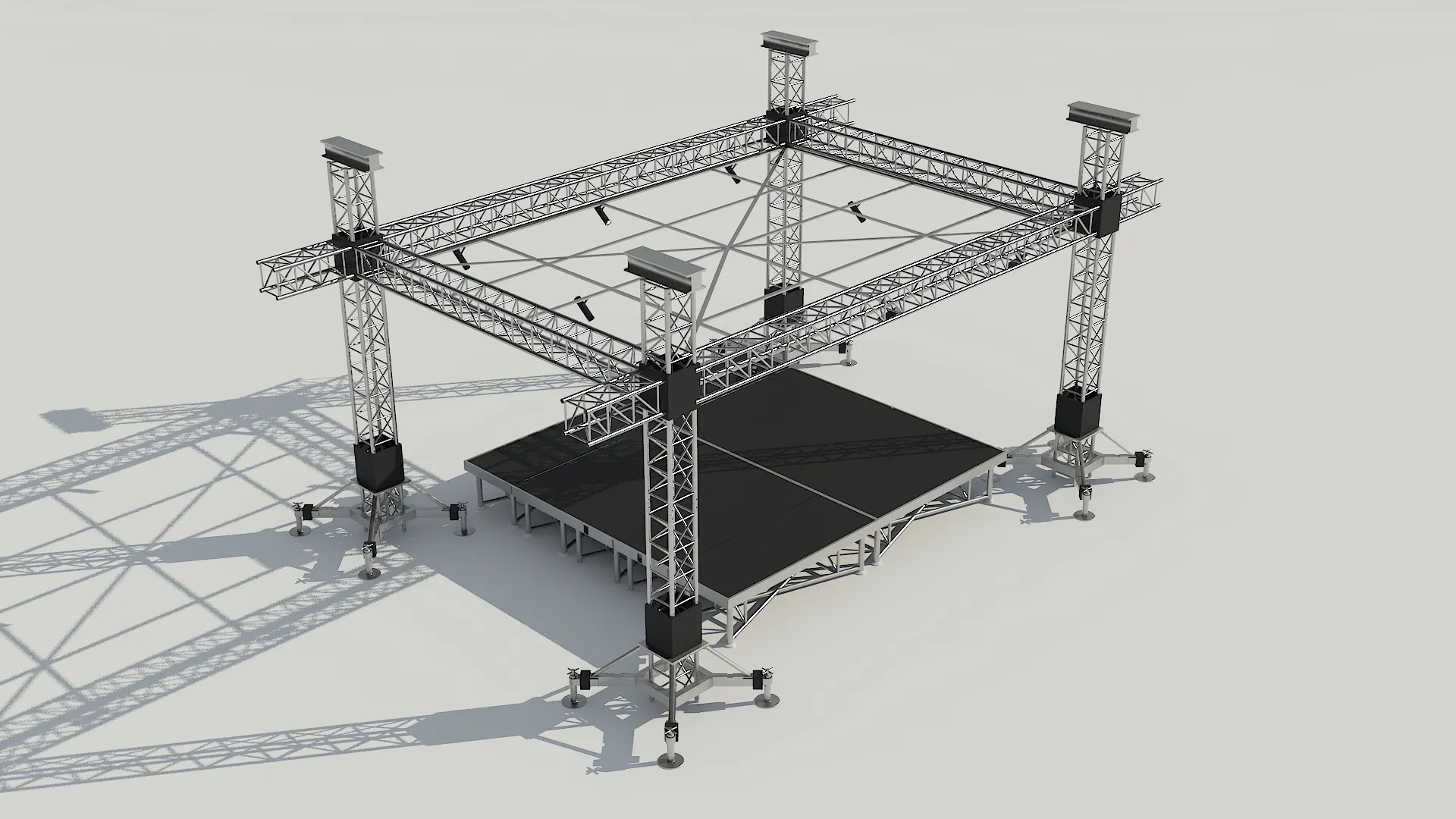 3D model Stage Truss Rigging System VR / AR / low-poly | CGTrader