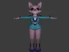 Sci-Fi Aviator Cat Girl - Stylized 3D Character 3D model | CGTrader