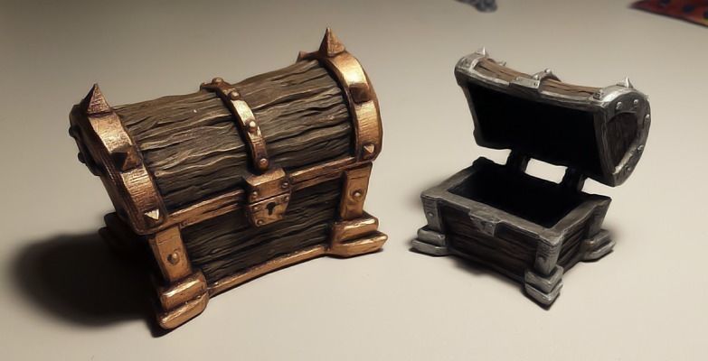 Treasure chest 3D print model_2
