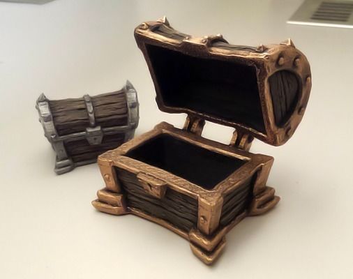 Treasure chest 3D print model_0