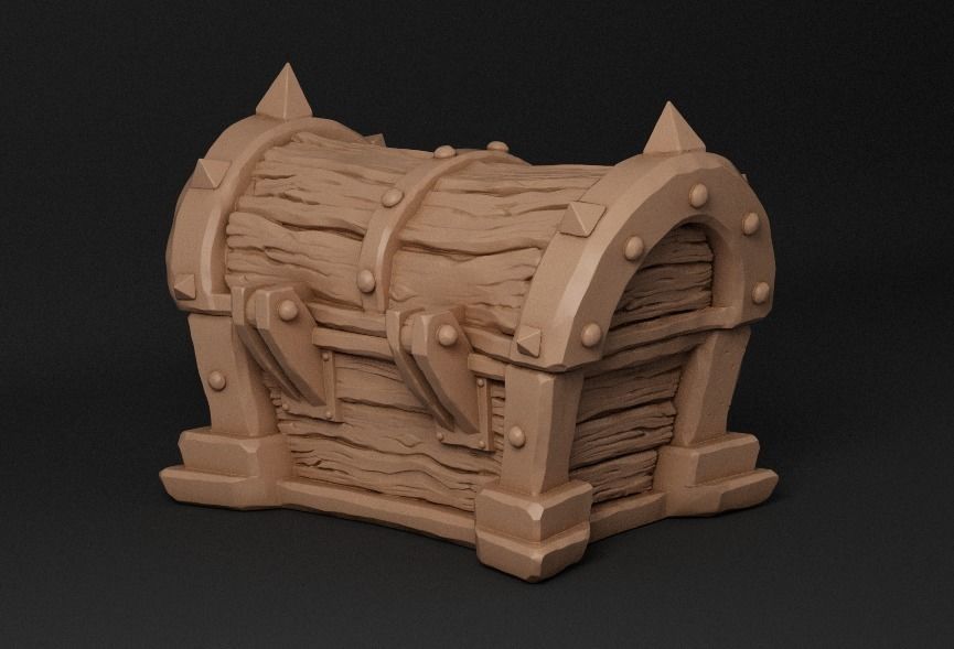 Treasure chest 3D print model_5