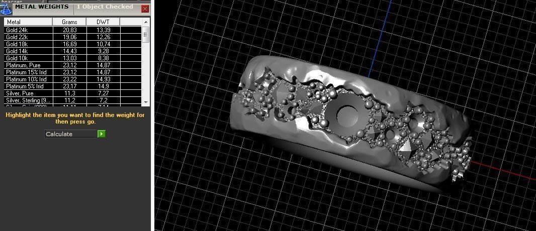 Mans ring with diamonds  3D print model_3