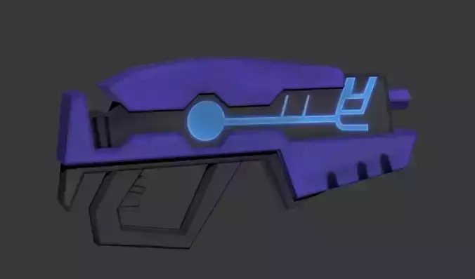 Low Poly Sci fi Gun Low-poly 3D model