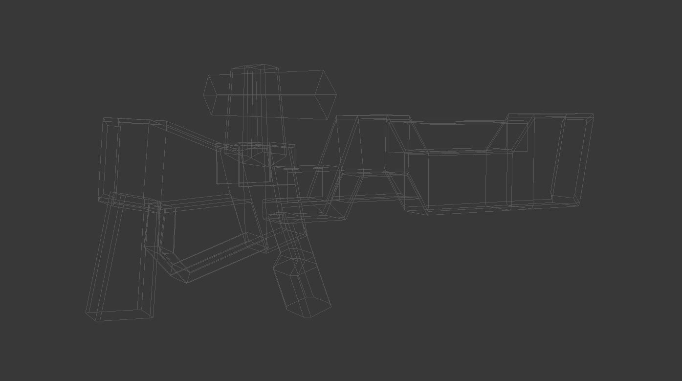 Low poly Sci-fi Gun Model Low-poly 3D model_4