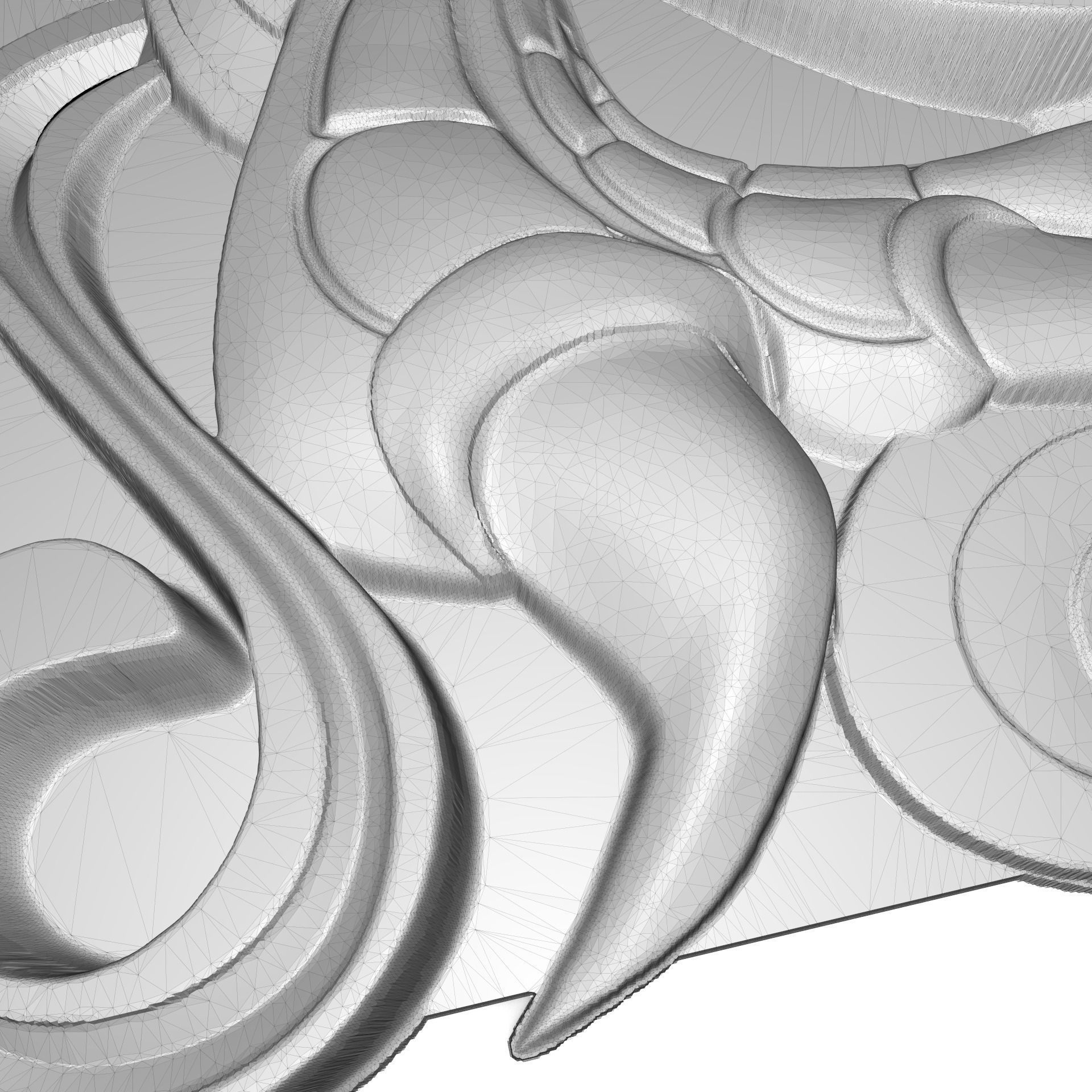 European Dragon with wings bas relief for CNC 3D print model_6