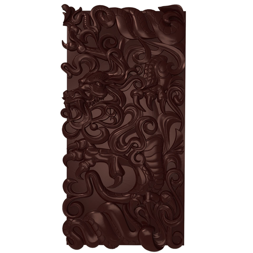 European dragon without wings bas relif for CNC