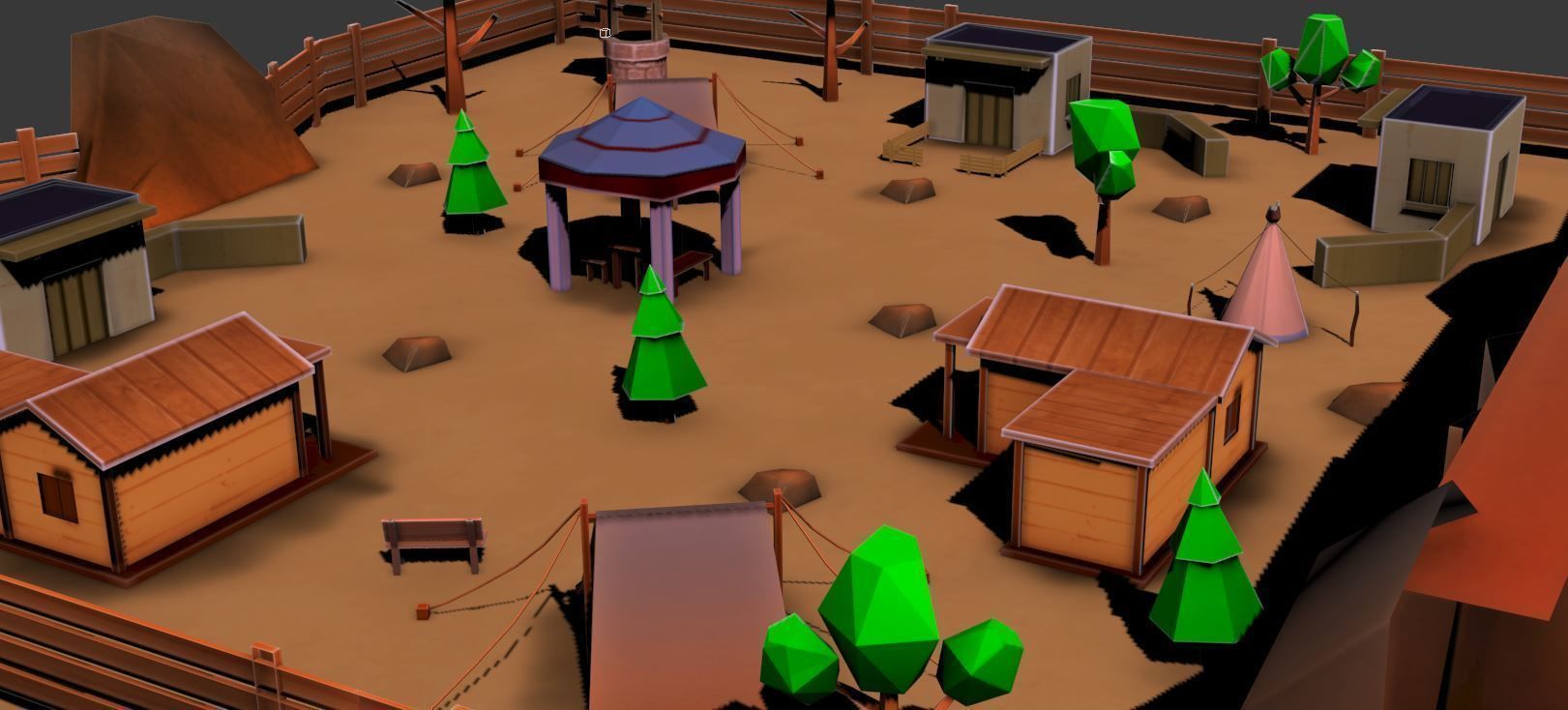 Low poly Desert Game environment Low-poly 3D model_1