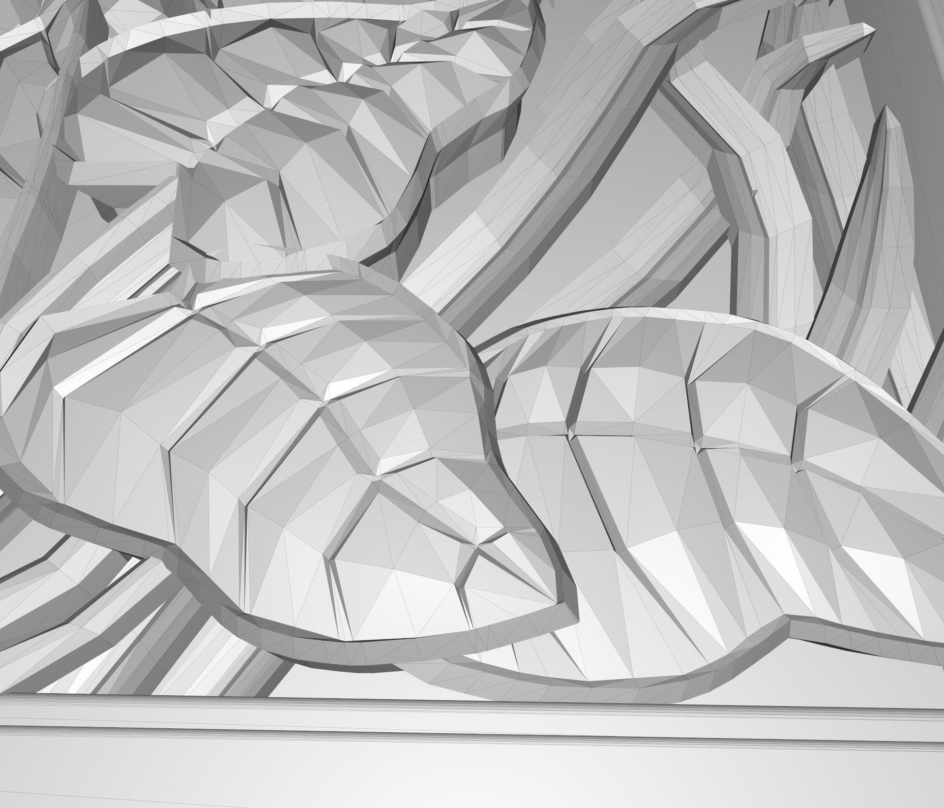 The plants in the square frame bas relief for CNC 3D print model_4