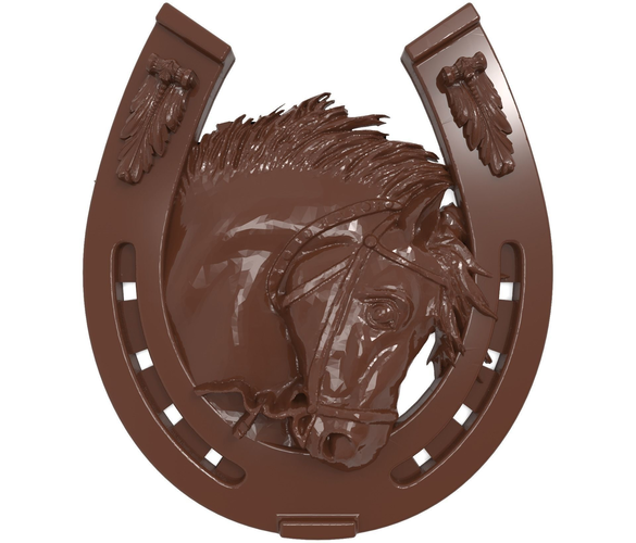 Horse head and horseshoe bas relief for CNC