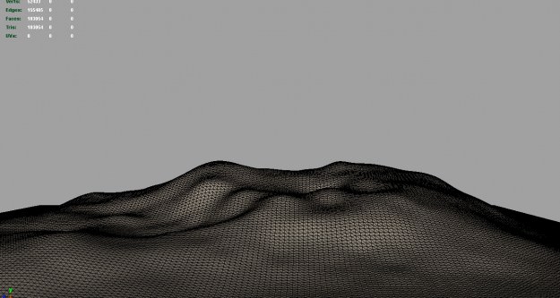 3d Terrain Eroded 3D model_1