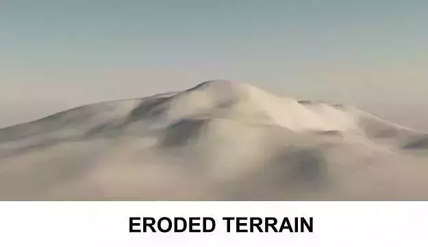 3d Terrain Eroded 3D model