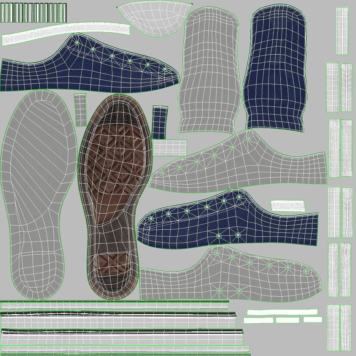 Realistic Sports Sneakers 3D model_10