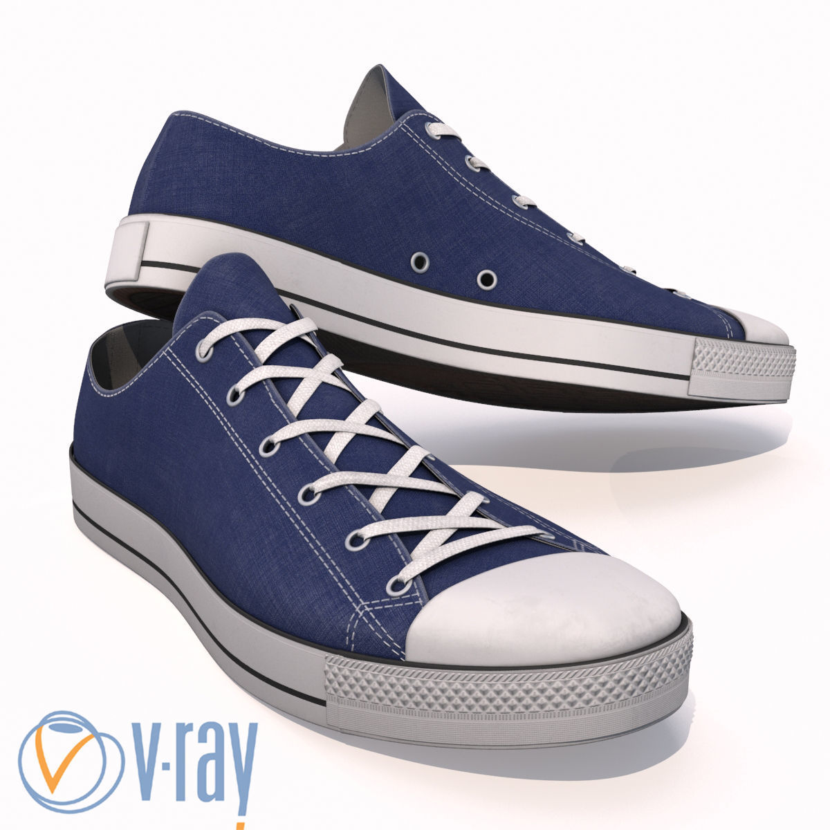 Realistic Sports Sneakers 3D model_1