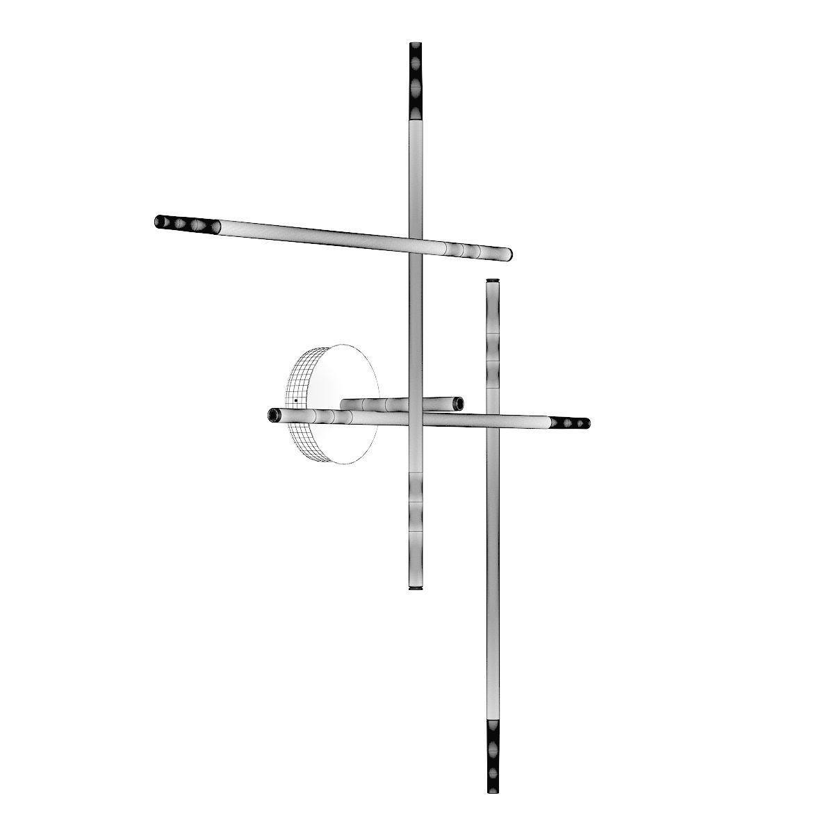 Golden Wall Lamp 3D model_4