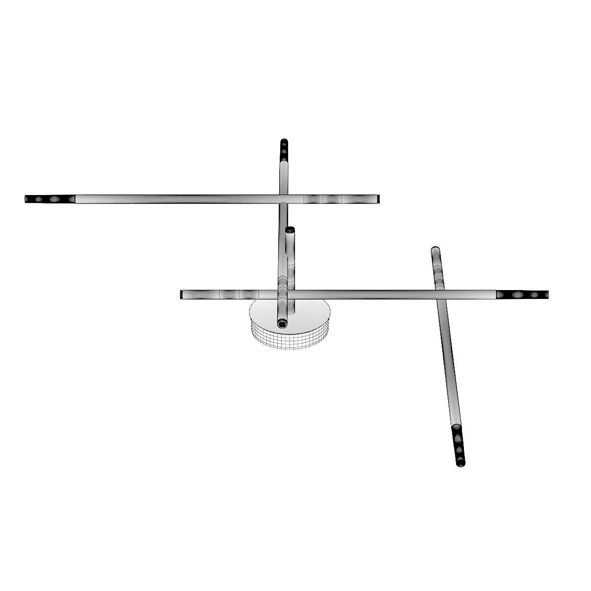 Golden Wall Lamp 3D model_5