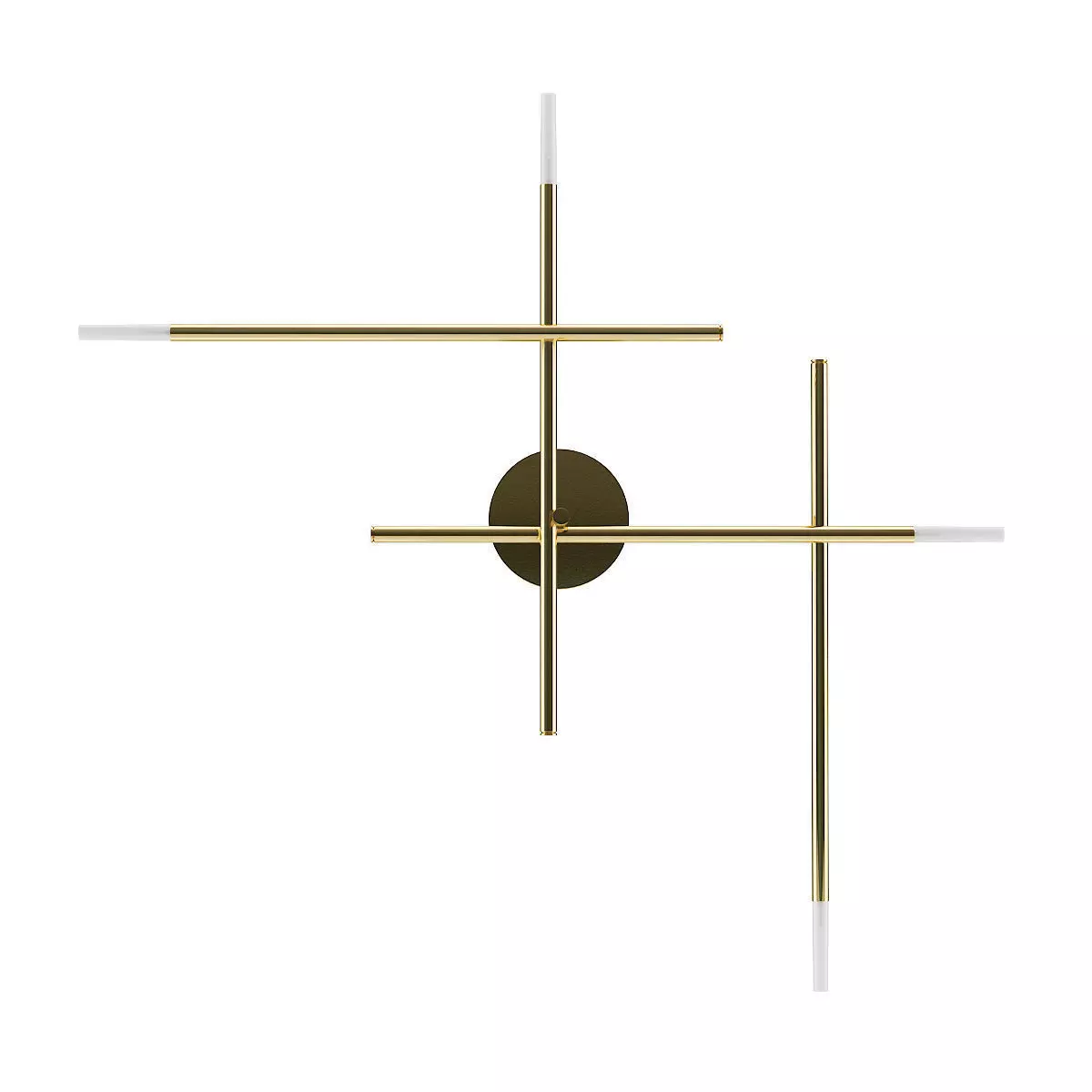 Golden Wall Lamp 3D model_0