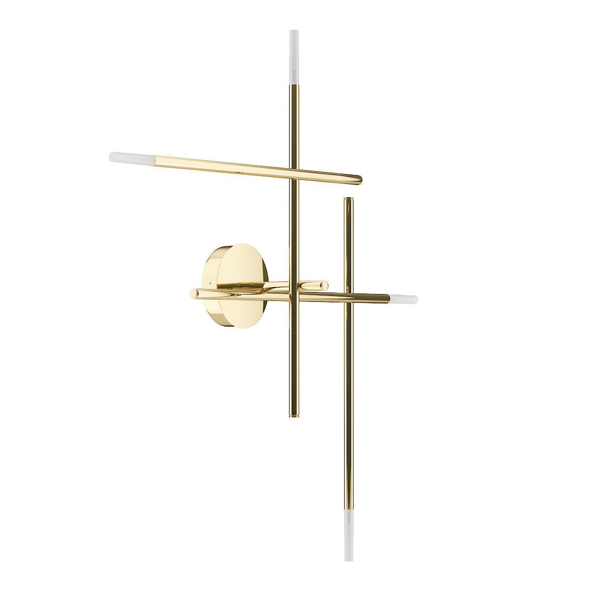 Golden Wall Lamp 3D model_1