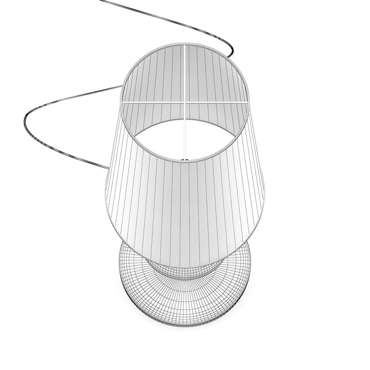 Golden Desk Lamp 3D model_5