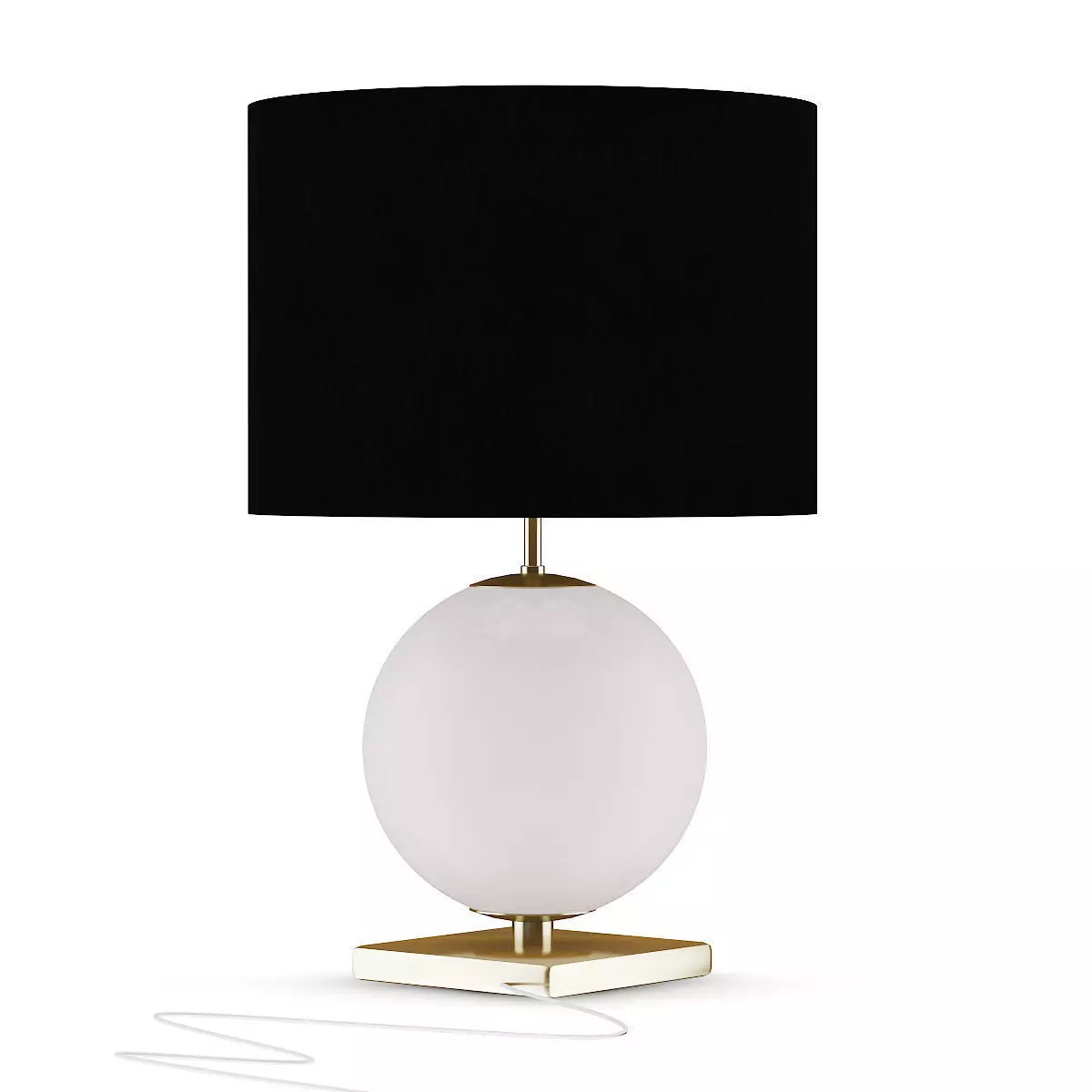 Desk Lamp with Black Shade 3D model