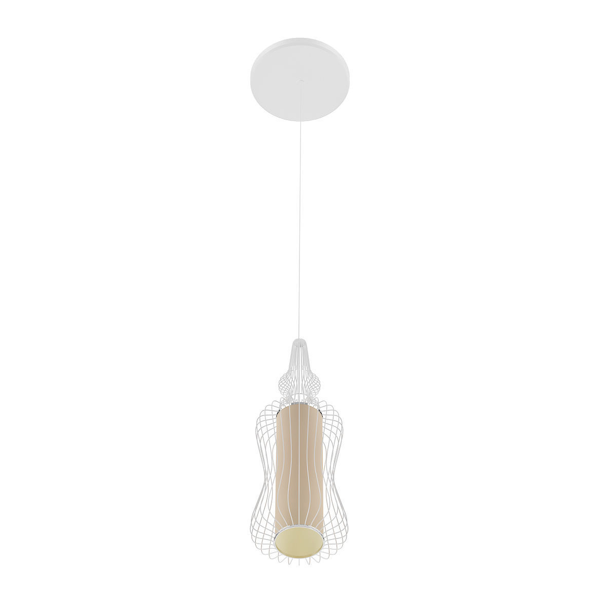 Ceiling Lamp with Wire Shade 02 3D model_1