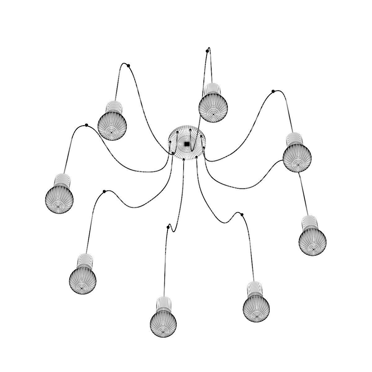 Minimalistic Ceiling Lamp 3D model_5