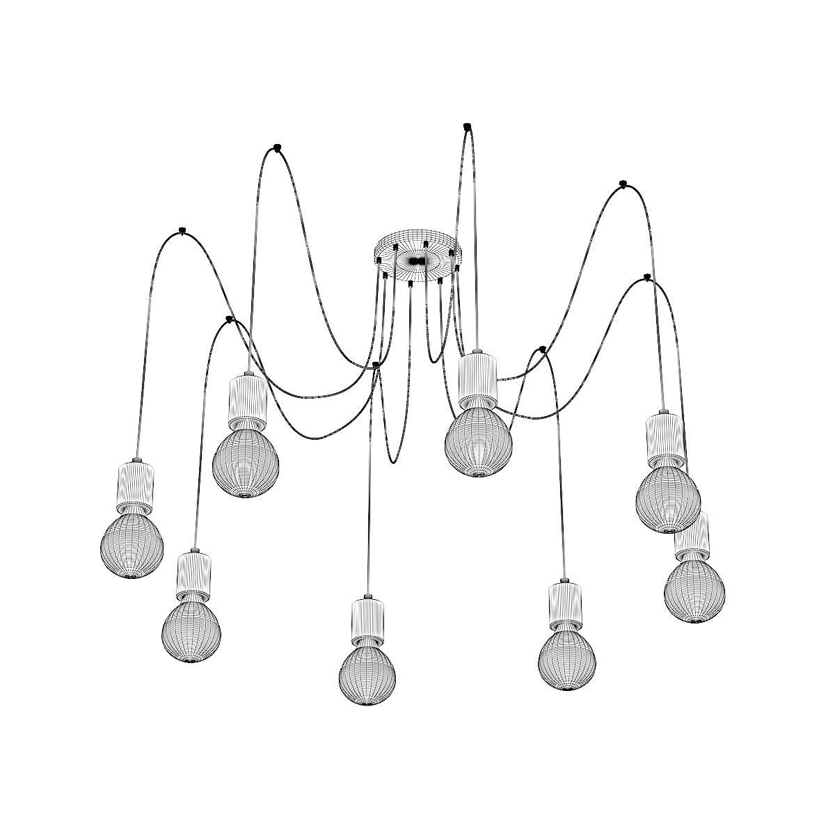 Minimalistic Ceiling Lamp 3D model_4