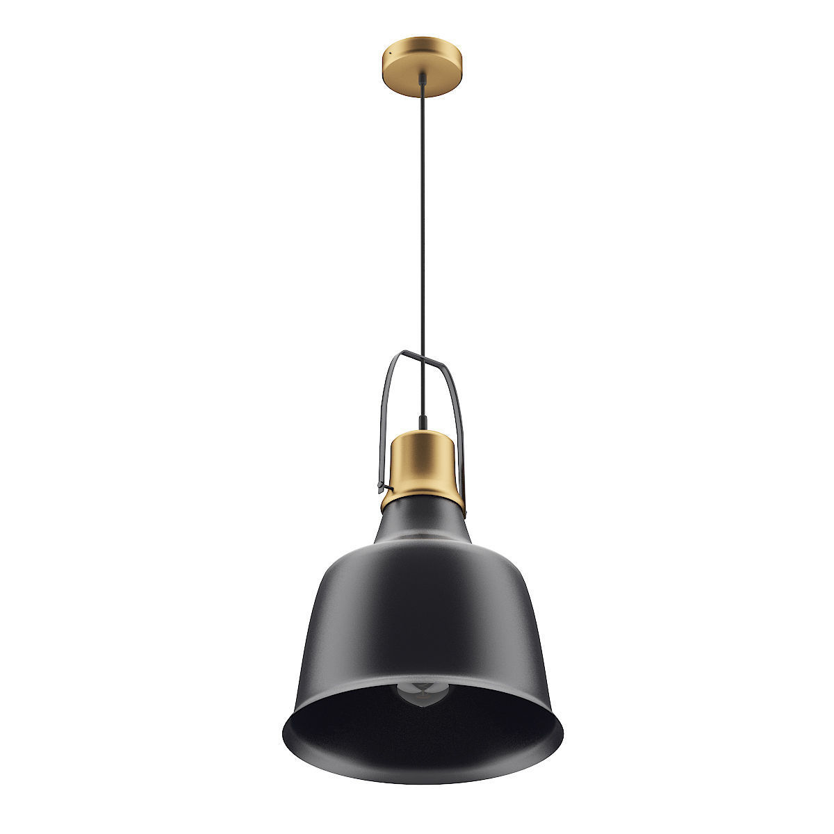  Black and Gold Ceiling Lamp 3D model_1