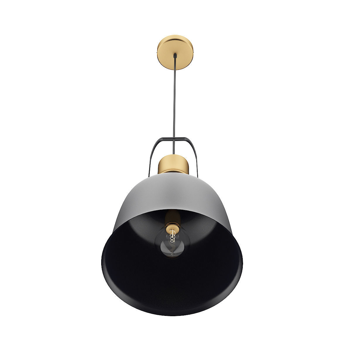  Black and Gold Ceiling Lamp 3D model_2
