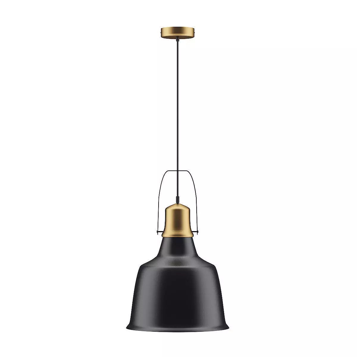  Black and Gold Ceiling Lamp 3D model_0