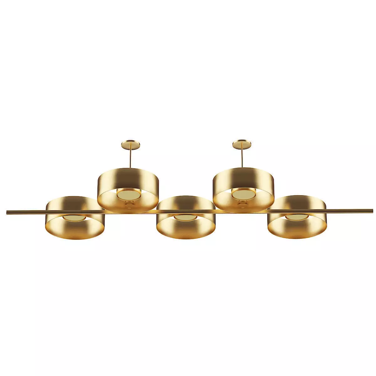 Golden Metal Ceiling Lamp 3D model