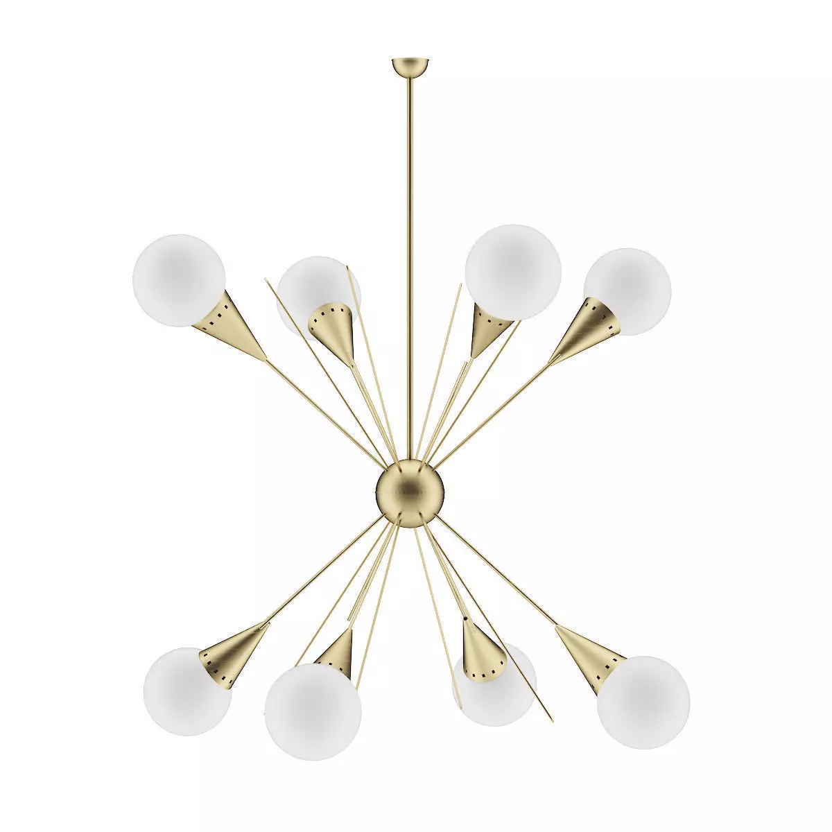 Golden Ceiling Lamp 3D model_0
