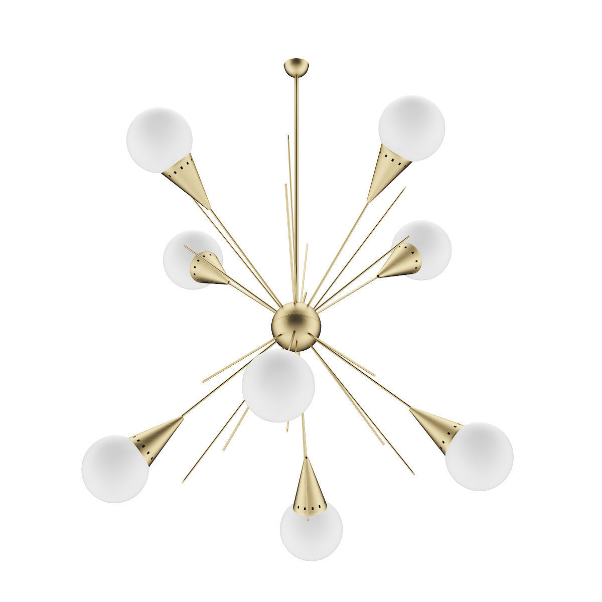 Golden Ceiling Lamp 3D model_2