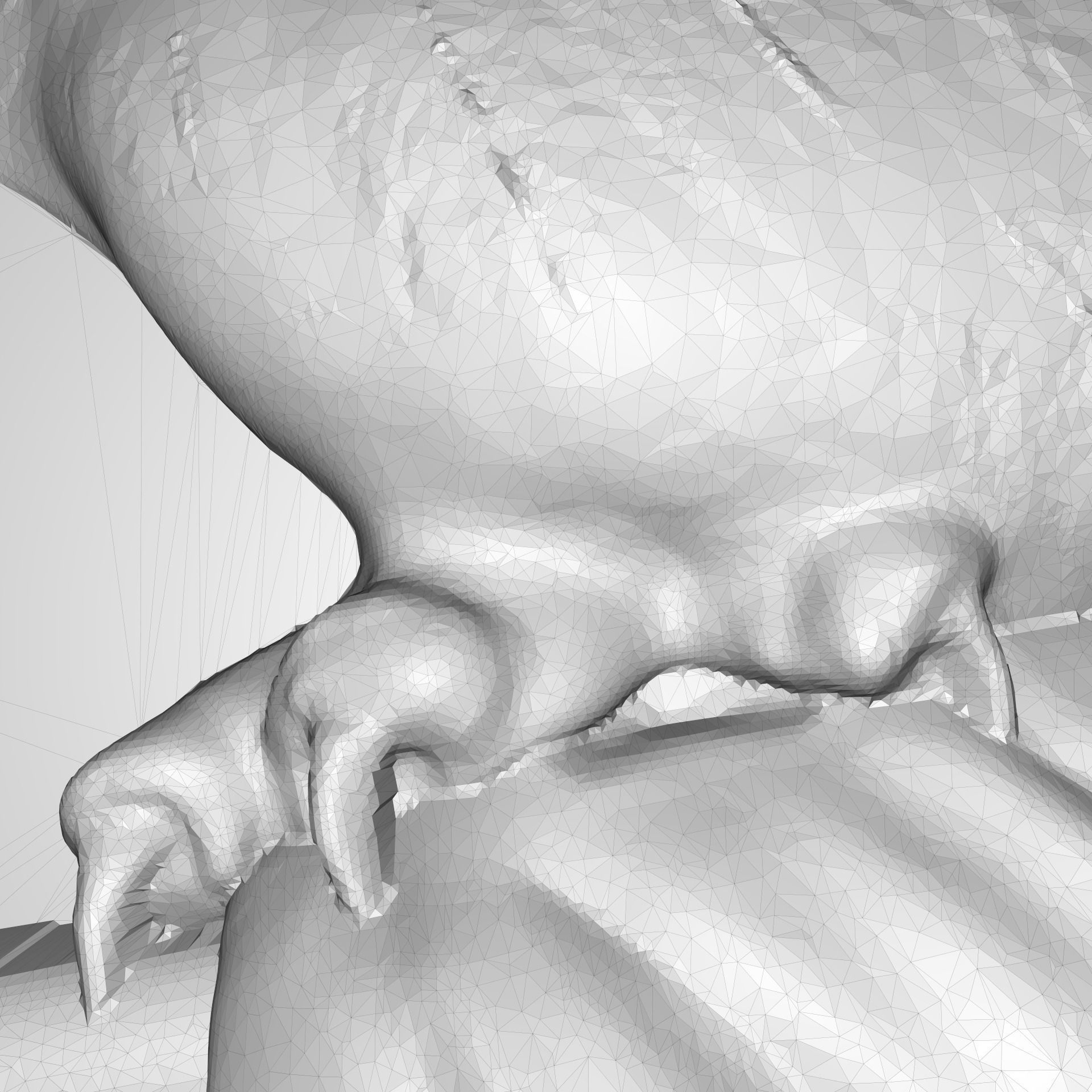 Man with owl Bas relief for CNC 3D print model_6