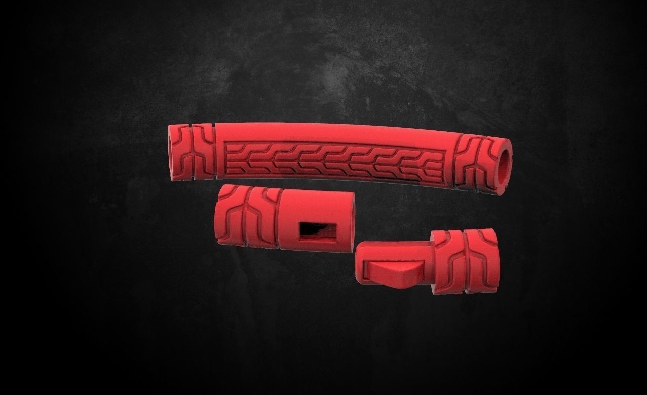 Bracelet with skulls under the skin with a lock 157 3D print model_8