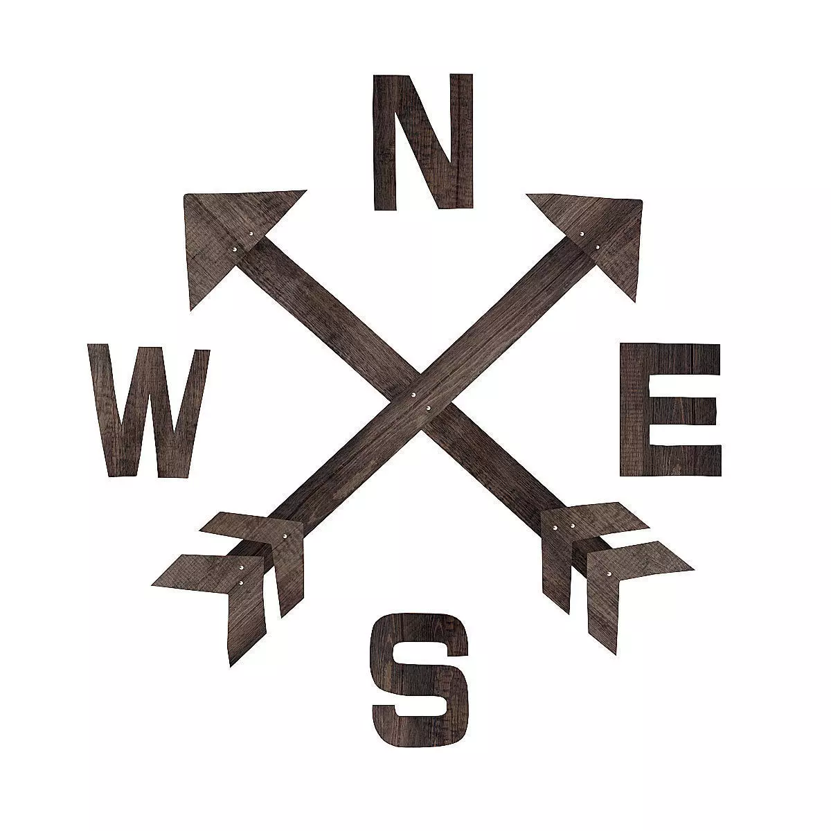 Compass Rose Wall Decoration 3D model_0