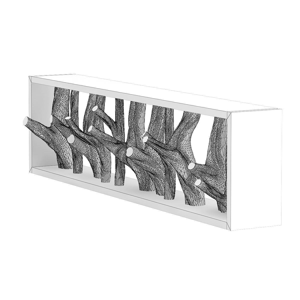 Wall Shelf with Tree Branches 3D model_5