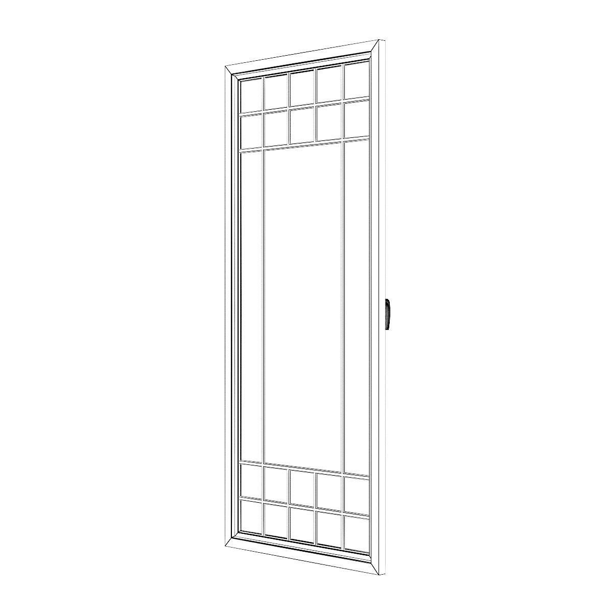 White Window 15 3D model_7