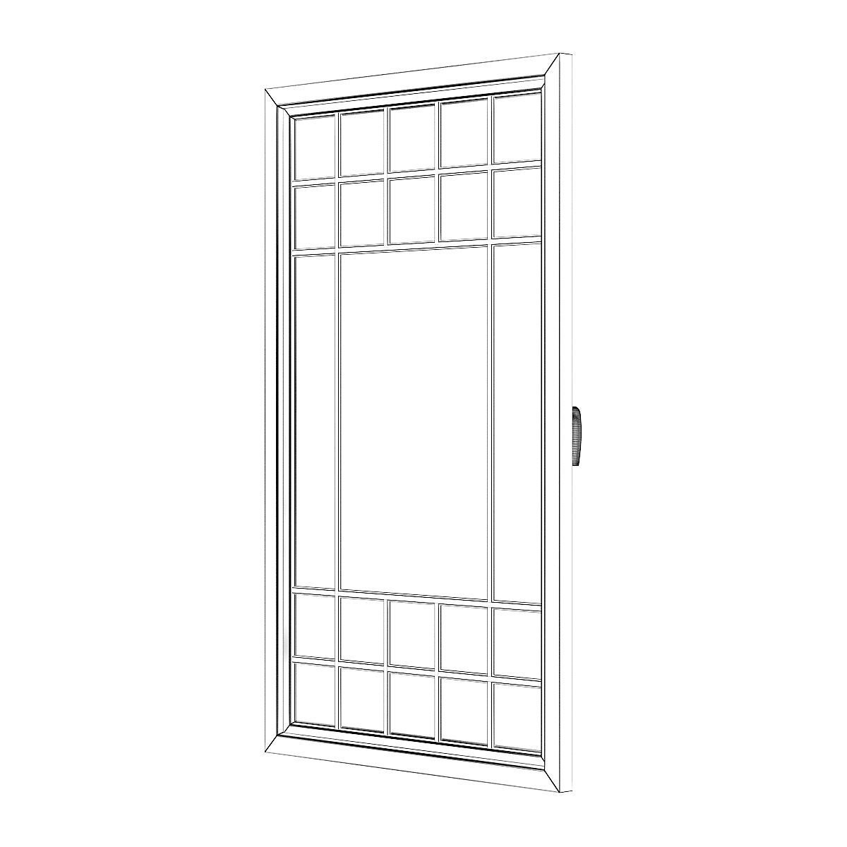 White Window 13 3D model_7