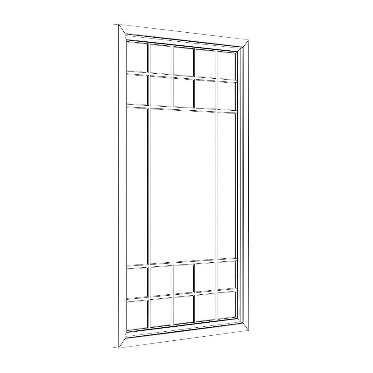 White Window 13 3D model_6