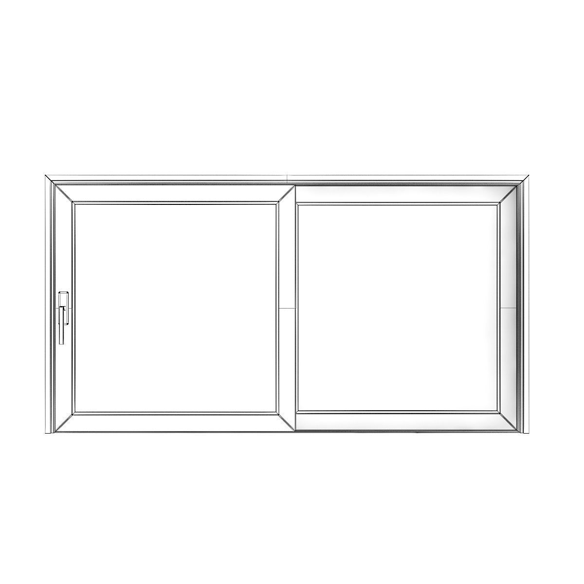 Metal Window 08 3D model_4