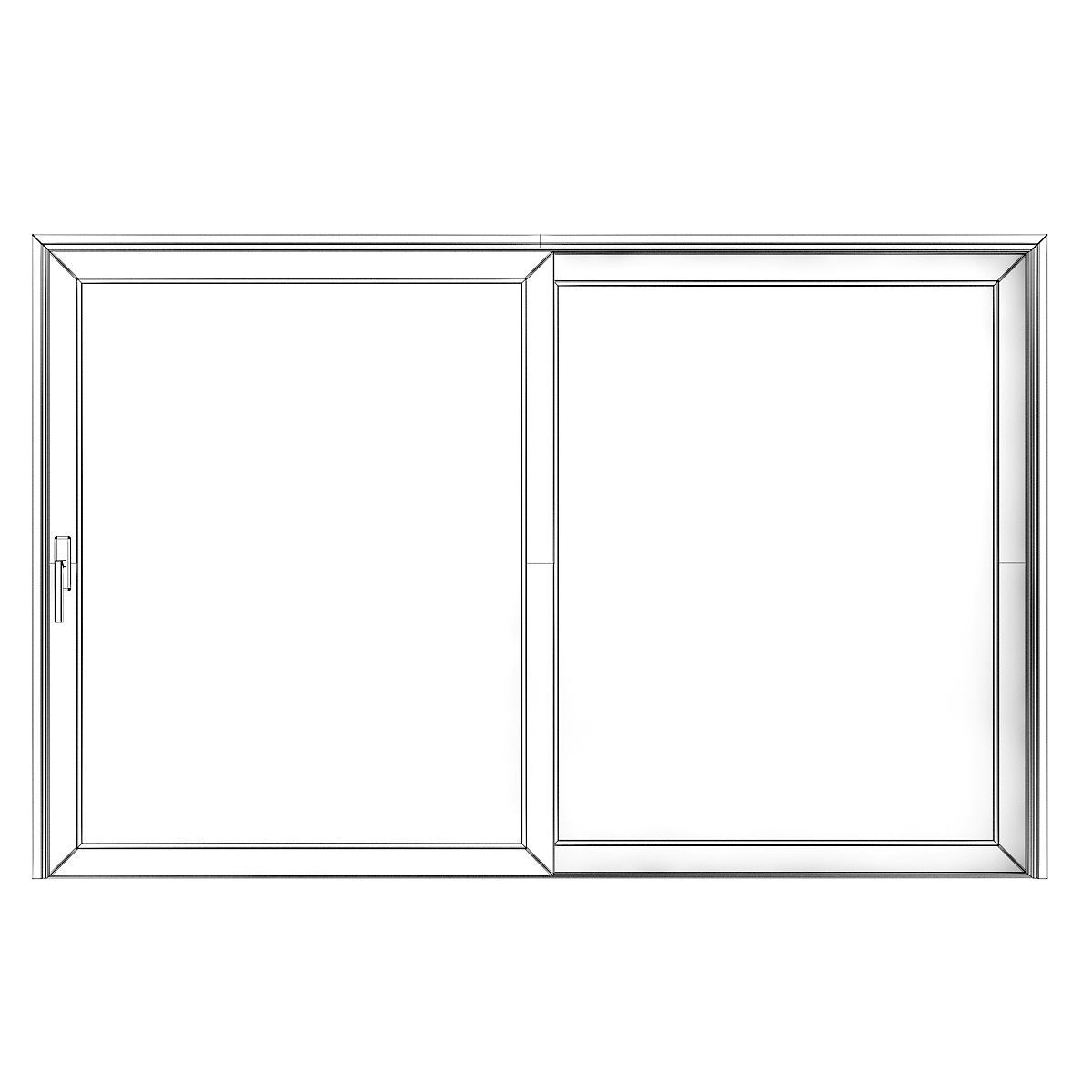 Metal Window 07 3D model_5