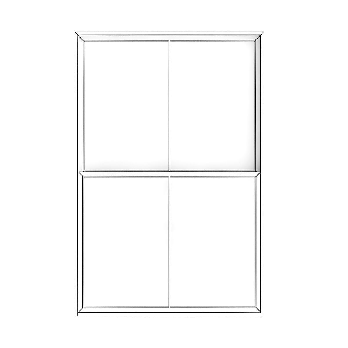 Metal Window 05 3D model_4