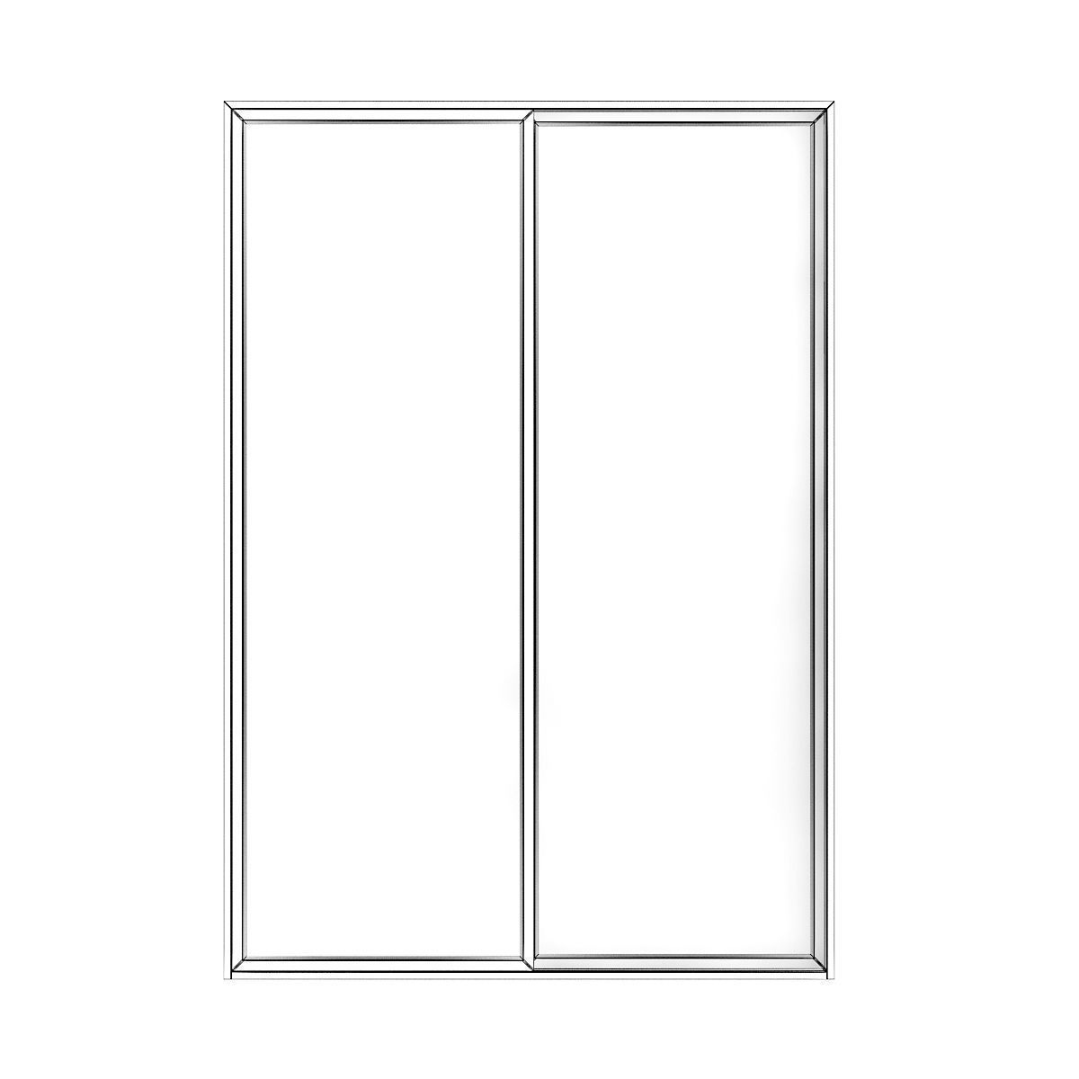 Metal Window 02 3D model_5