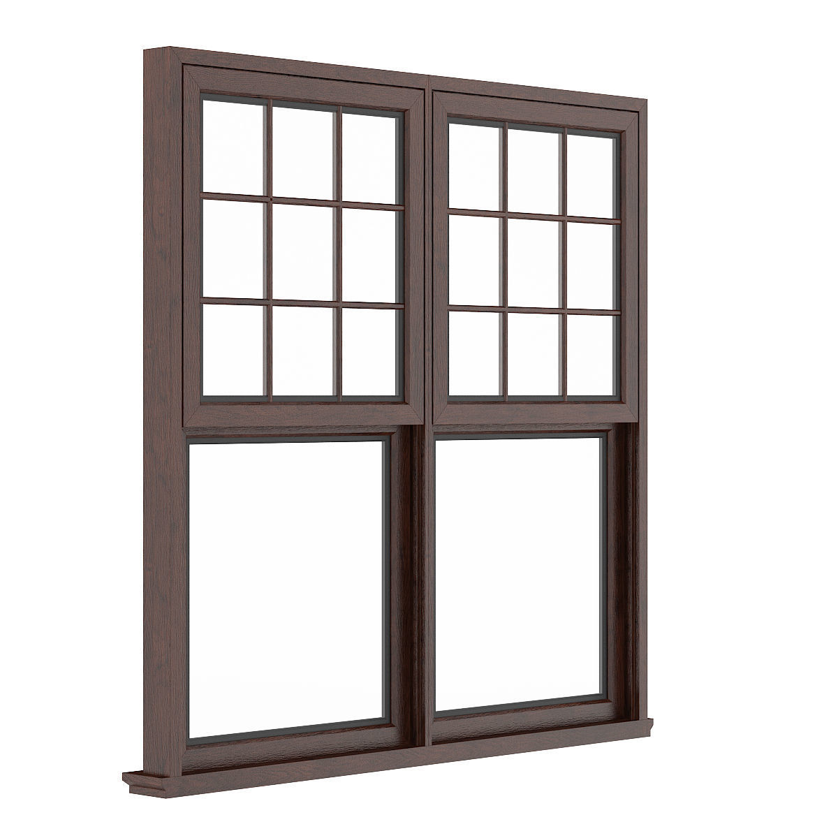 Wooden Window 16 3D model_2